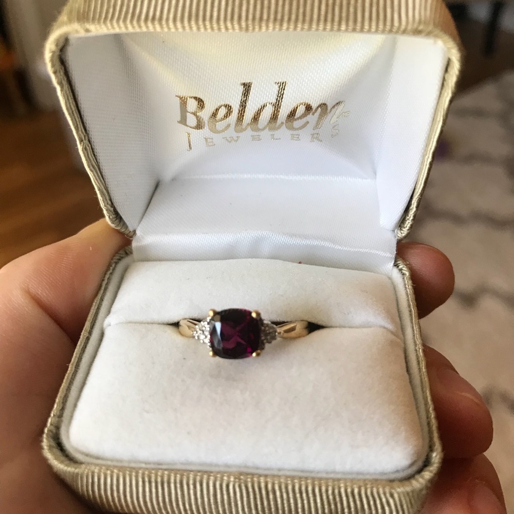 Garnet 10K authentic ring